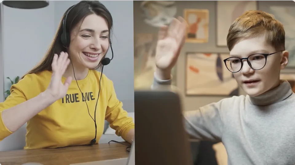 Persönliche Online-Hausaufgabenhilfe zwischen Lehrkraft und Schüler